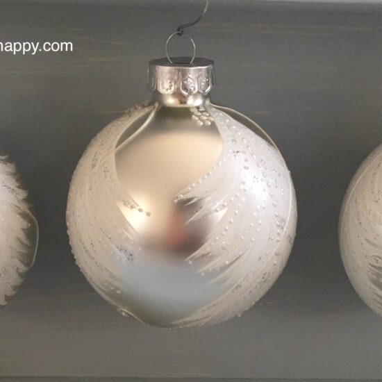 elegant silver and white christmas baubles