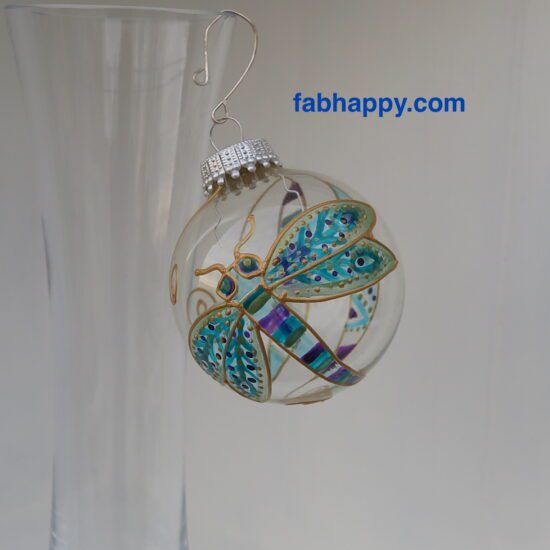 clear dragonfly baubles