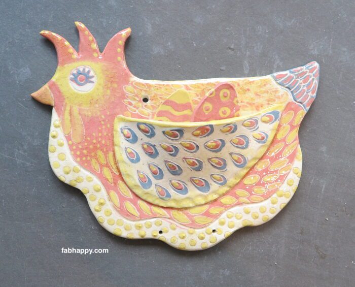 funky chicken wall hanging