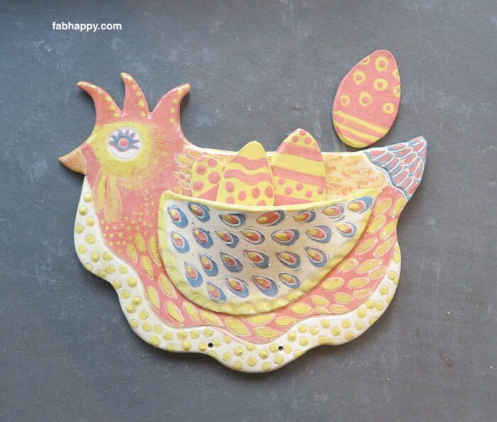 funky chicken wall hanging