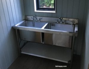 large stainless steel pot sinks