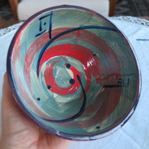 blue red swirl bowl