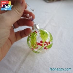 clear yew christmas bauble