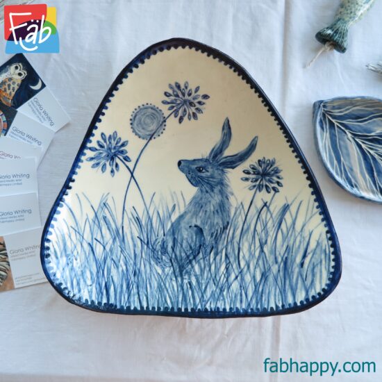 large moonlit hare plate