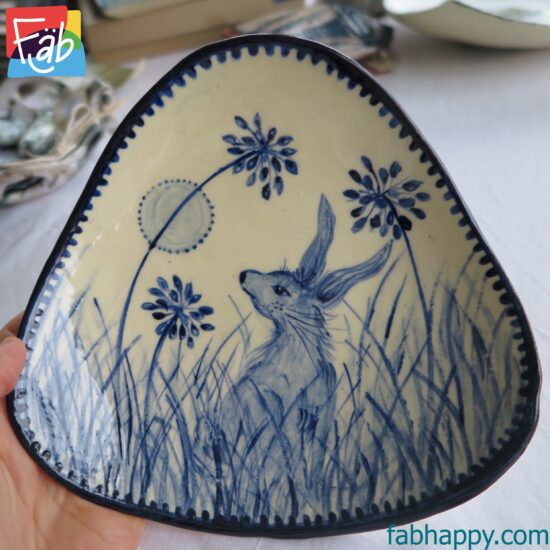 medium moonlit hare plate