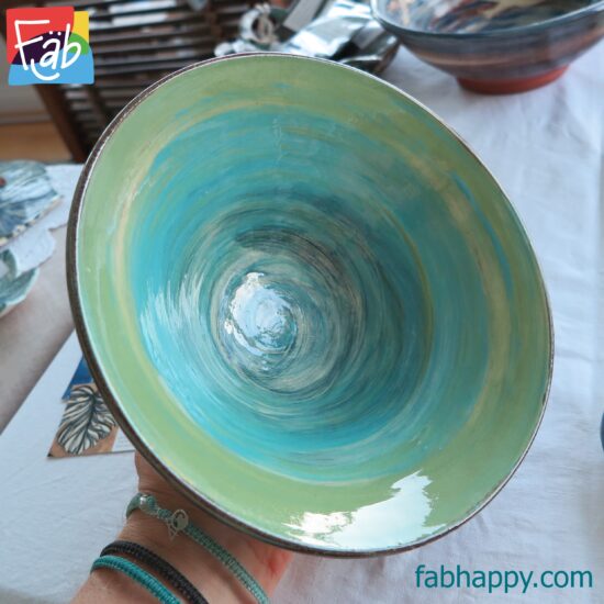 Turquoise Bowl from above