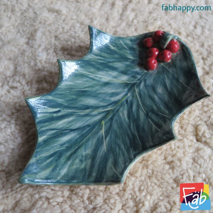 holly leaf platter